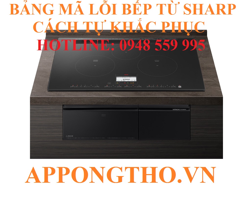 Bảng mã lỗi bếp điện từ Sharp
