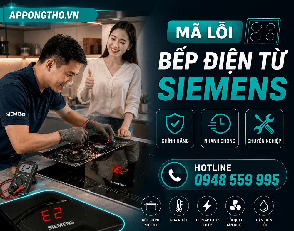 Cách phòng tránh bếp từ Siemens báo lỗi