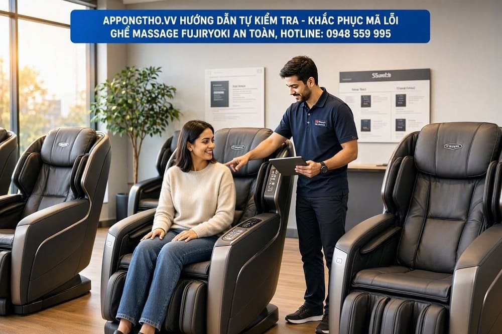25. Khắc phục lỗi bộ điều khiển trên ghế Massage Fujiiryoki