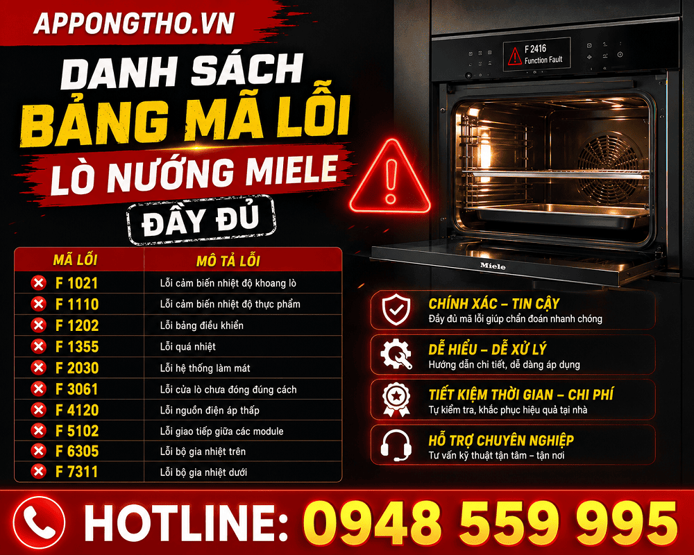 Cách phòng tránh lò nướng Miele báo lỗi