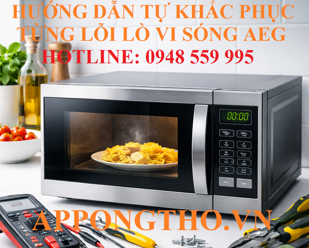 Hướng dẫn tự khắc phục từng lỗi trên lò vi sóng AEG an toàn