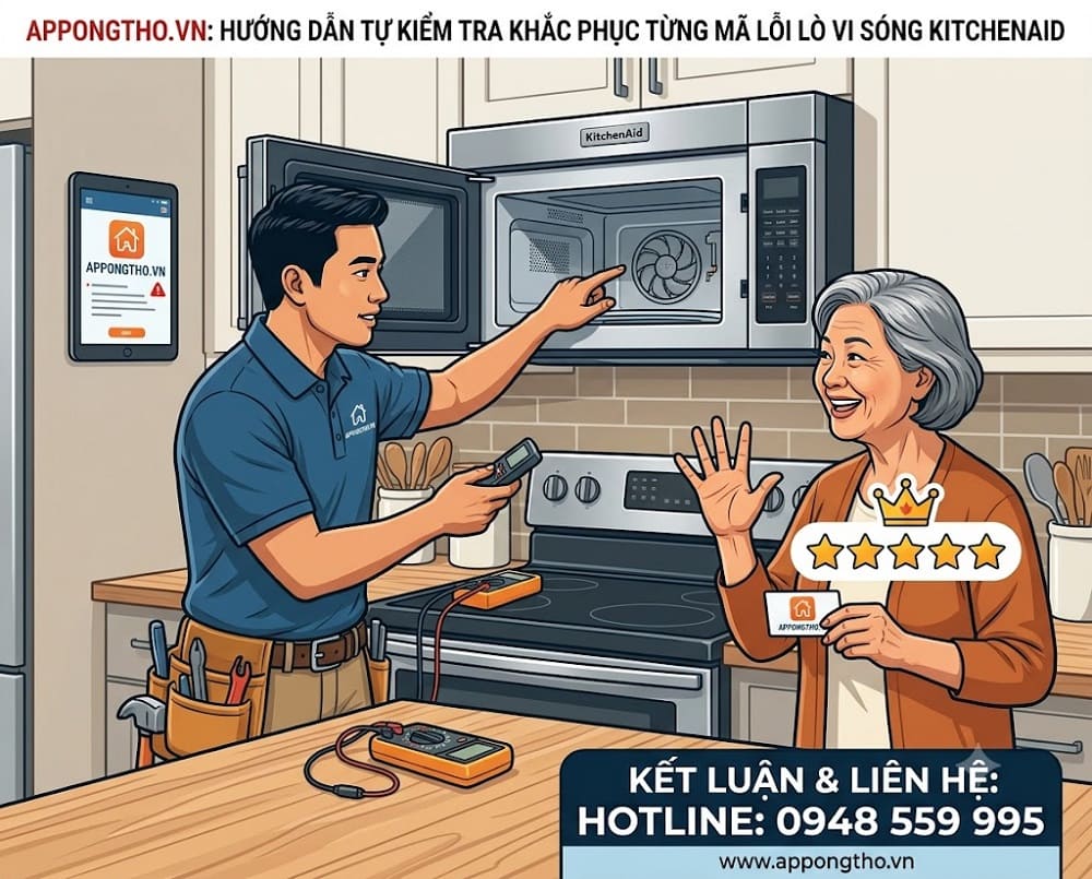 Mã lỗi lò vi sóng KitchenAid là gì?