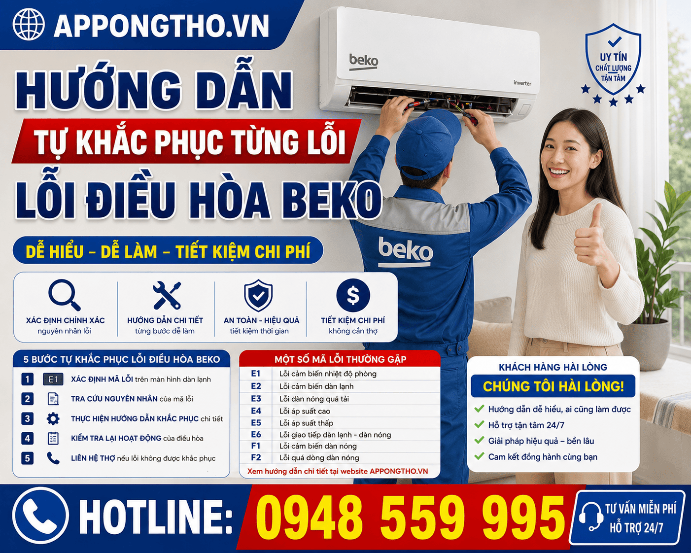 Lợi ích khi hiểu được mã lỗi điều hòa Beko