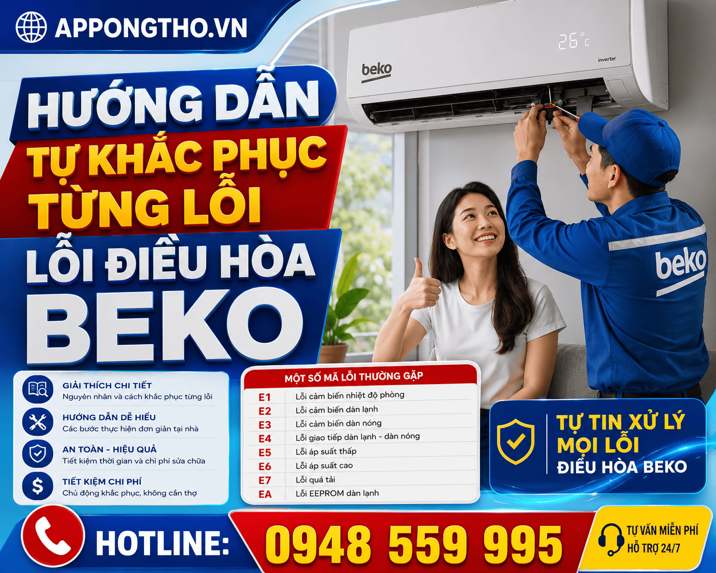 Cách phòng tránh điều hòa Beko báo lỗi