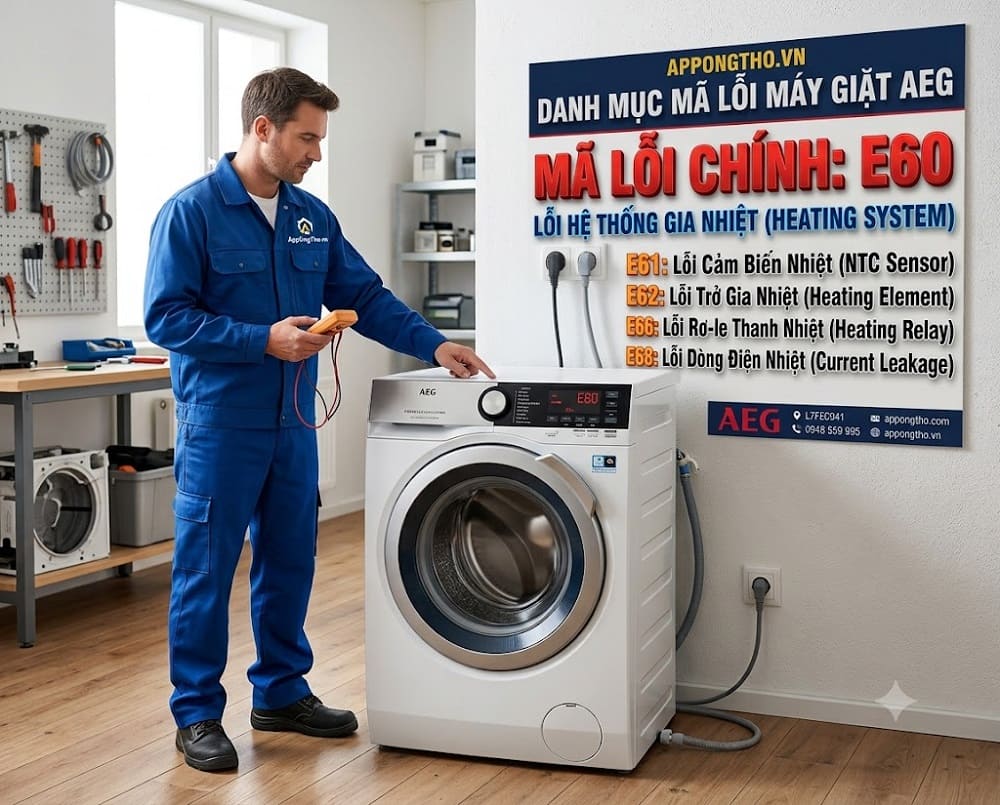 Bảng Mã Lỗi Máy Giặt AEG Đủ Nguyên Nhân Và Cách Khắc Phục