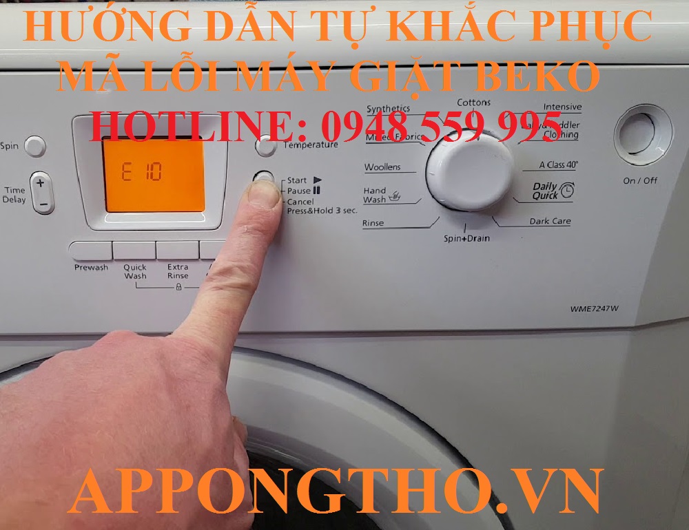 Cách khắc phục từng lỗi trên máy giặt Beko cửa ngang & Lồng đứng