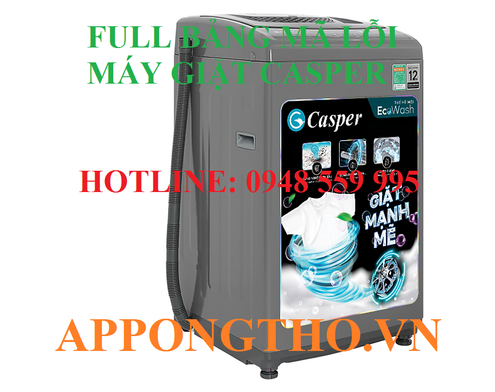 Mã lỗi trên bảng điều khiển máy giặt Casper là gì?