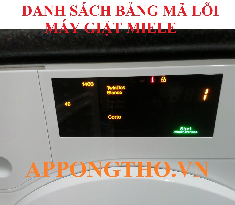 Mã lỗi máy giặt Miele là gì?