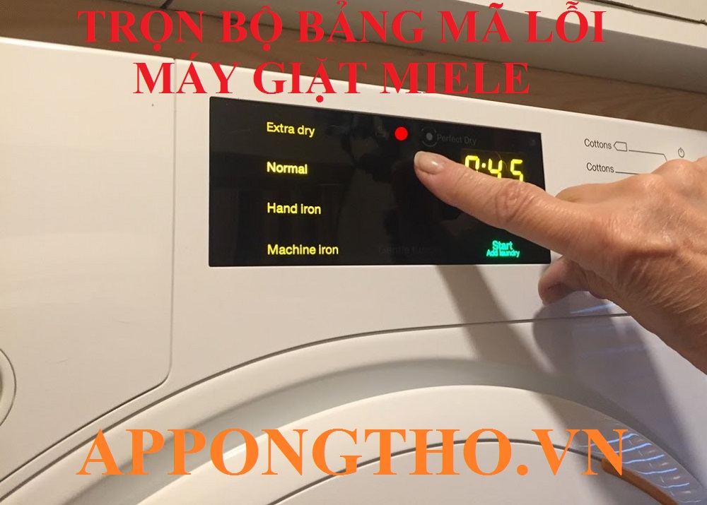 🛠️ Dịch vụ sửa lỗi máy giặt Miele Inverter cửa ngang tại App Ong Thợ