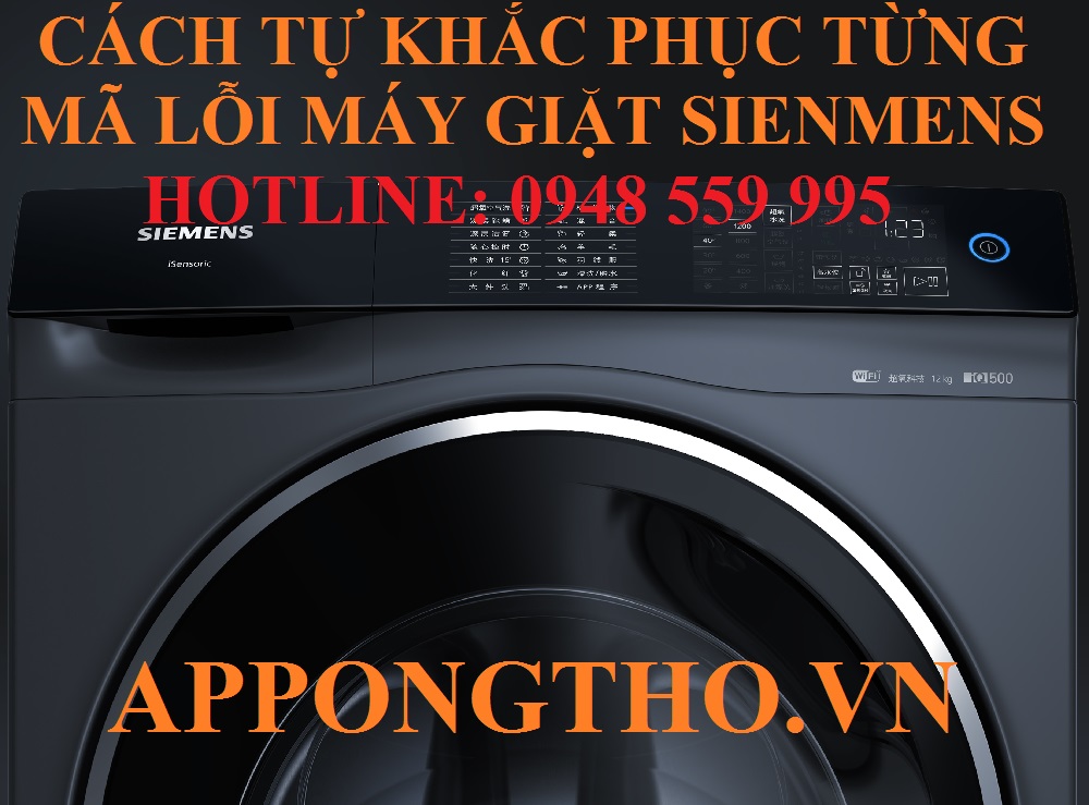 Lợi ích khi hiểu được mã lỗi trên máy giặt Siemens