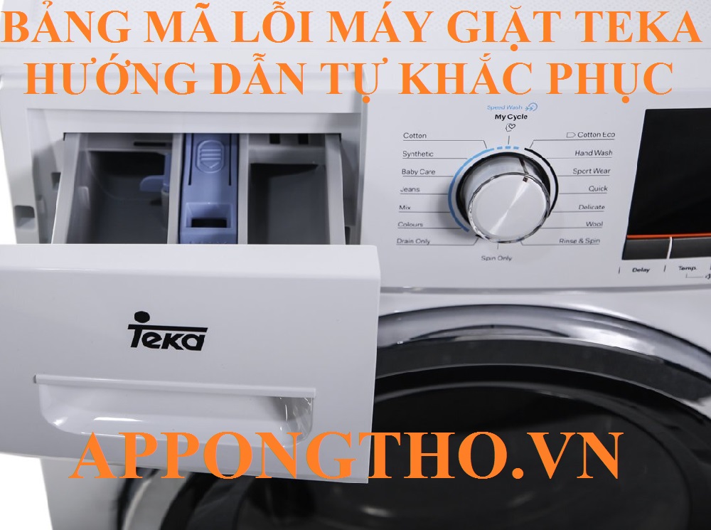 1️⃣1️⃣ Cách khắc phục máy giặt Teka sai mực nước / áp suất (E12, F6, EA, C1)