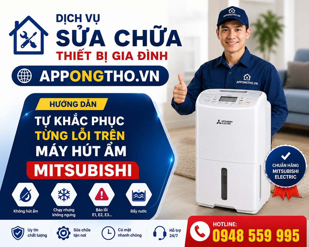 Cách Khắc Phục Từng Mã Lỗi Máy Hút Ẩm Mitsubishi Chi Tiết