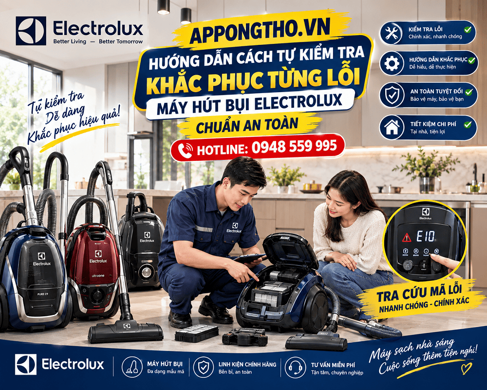 Lợi ích khi biết mã lỗi máy hút bụi Electrolux