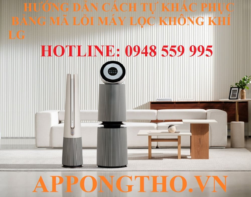 Mục đích nhà sản xuất tích hợp mã lỗi vào máy lọc không khí LG