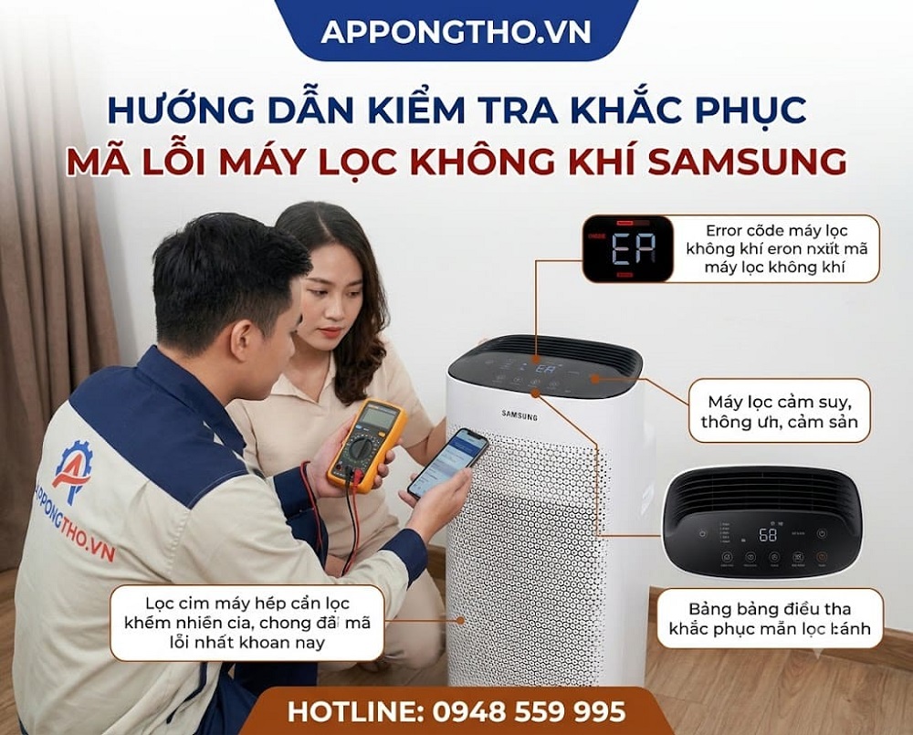 Mã lỗi máy lọc không khí Samsung là gì?
