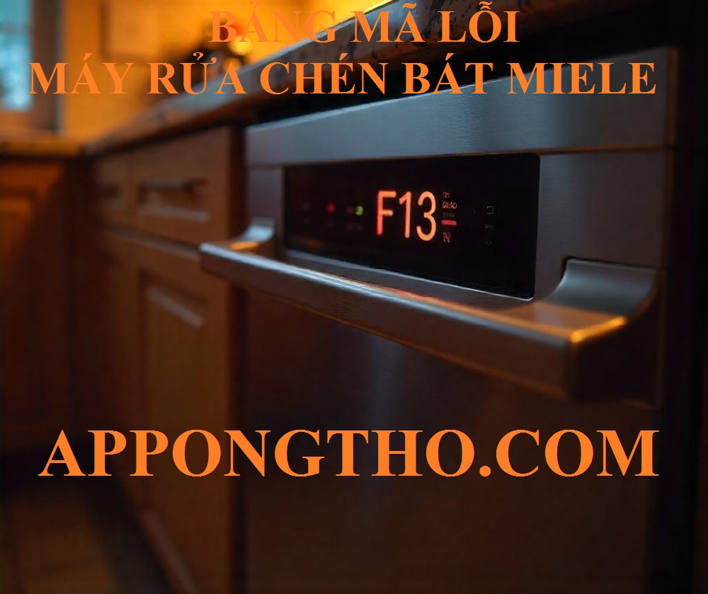 Bảng Mã Lỗi Máy Rửa Bát Miele Đầy Đủ & Cách Tự Khắc Phục An Toàn