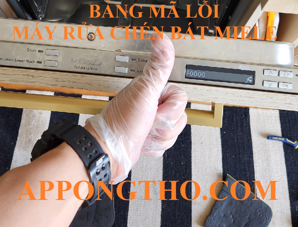 Bảng mã lỗi máy rửa bát Miele tổng hợp