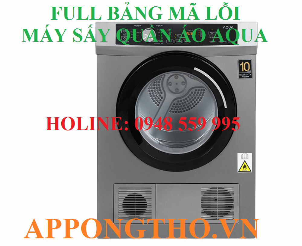 Lợi ích khi hiểu được mã lỗi trên máy sấy quần áo Aqua