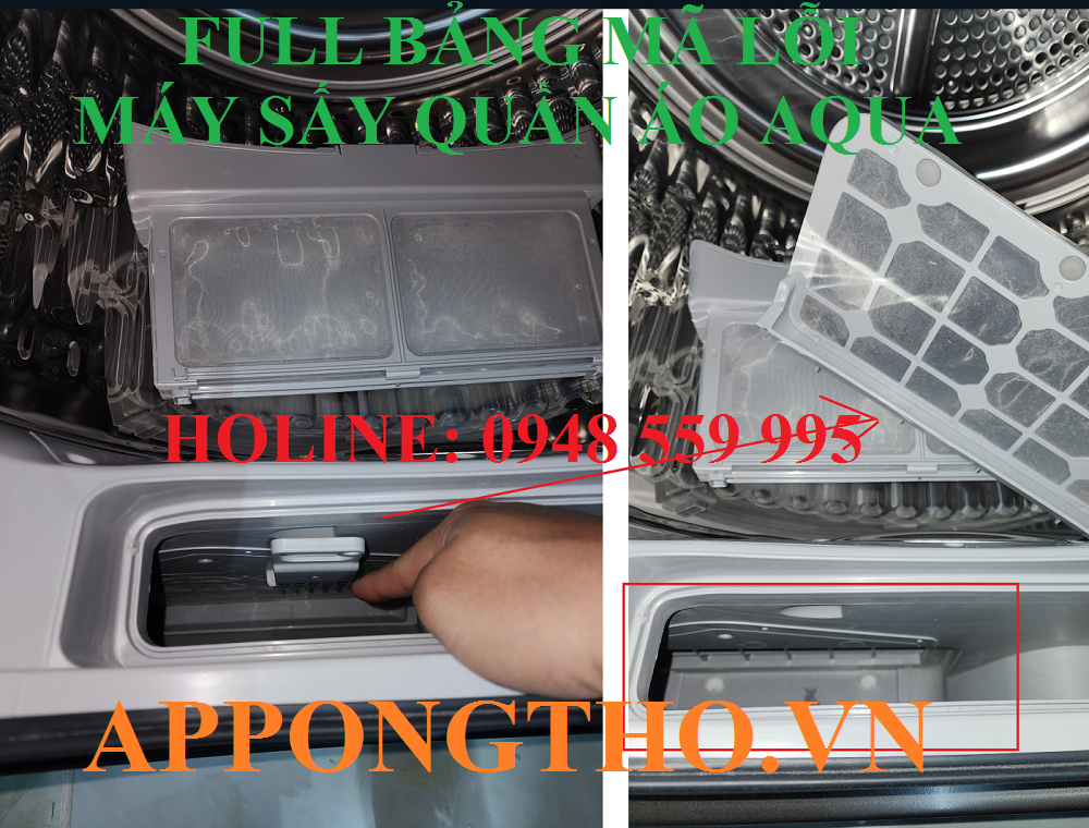 Dịch vụ sửa lỗi máy sấy quần áo Aqua