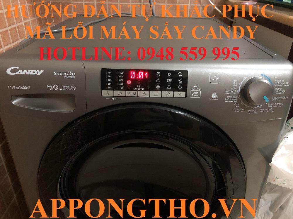 1. Khắc phục lỗi bo mạch (E0, E6) trên máy sấy Candy