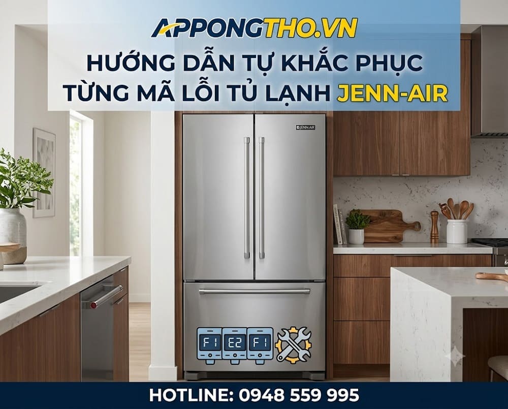 Bảng Mã Lỗi Tủ Lạnh Jenn-Air Side By Side & Cách Tự Khắc Phục