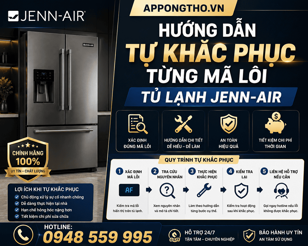 Cách phòng tránh tủ lạnh Jenn-Air báo lỗi