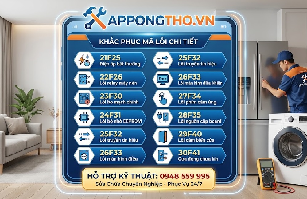 Mục đích nhà sản xuất tích hợp mã lỗi tủ lạnh Miele
