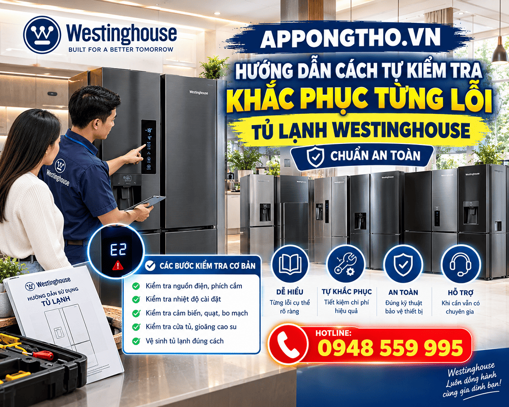 Mục đích nhà sản xuất tích hợp mã lỗi vào tủ lạnh Westinghouse