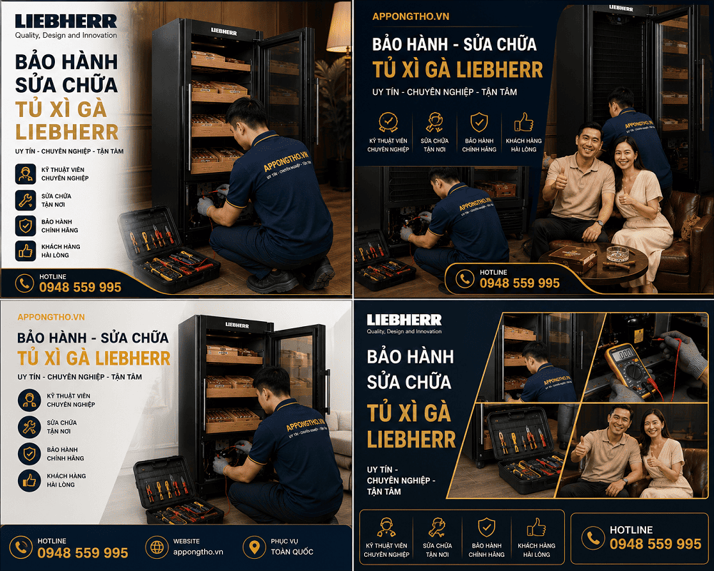 1. Tủ xì gà Liebherr báo lỗi HI – Nóng ngoài