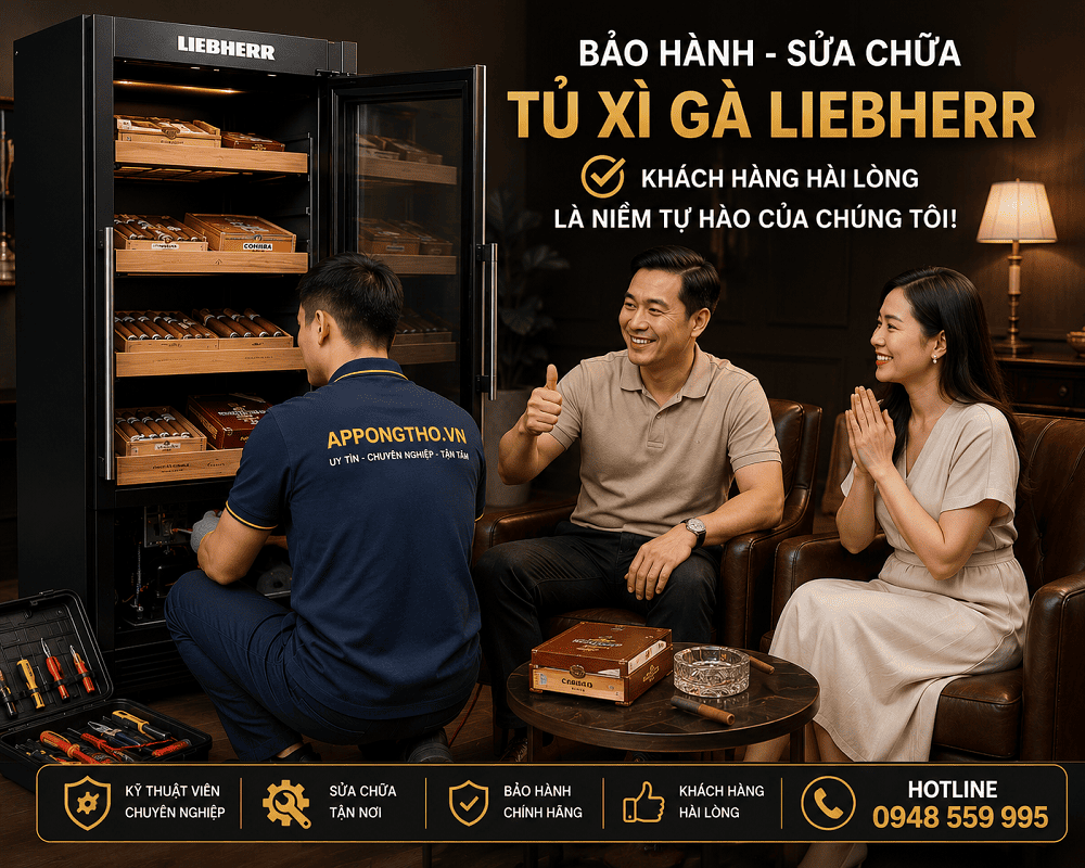 3. Tủ xì gà Liebherr báo lỗi E1 / F1 – Hỏng cảm biến nhiệt