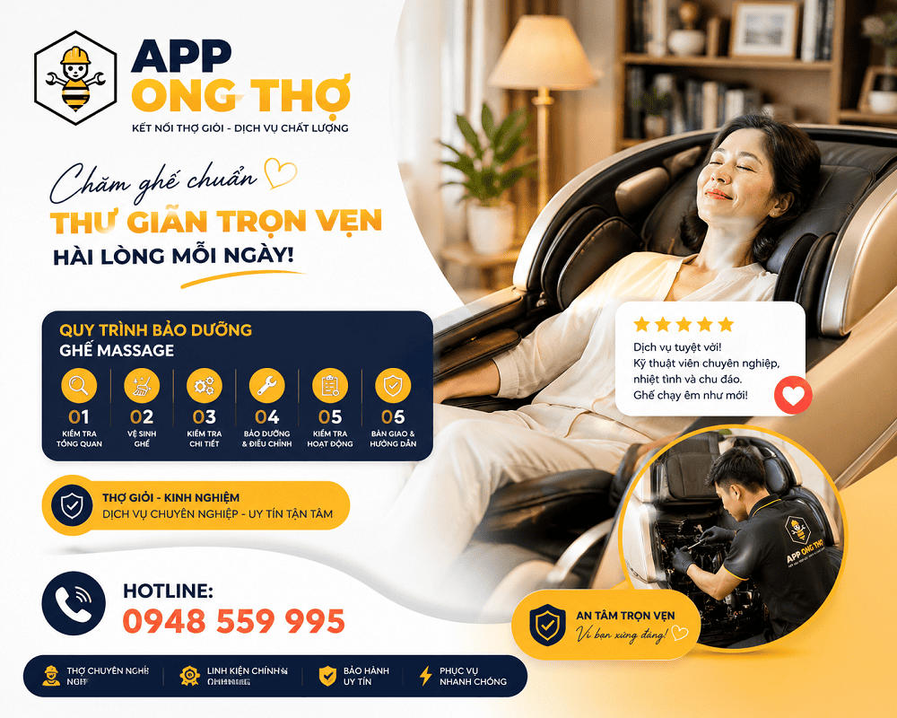 3. Trung tâm bảo dưỡng ghế Massage App Ong Thợ Đống Đa