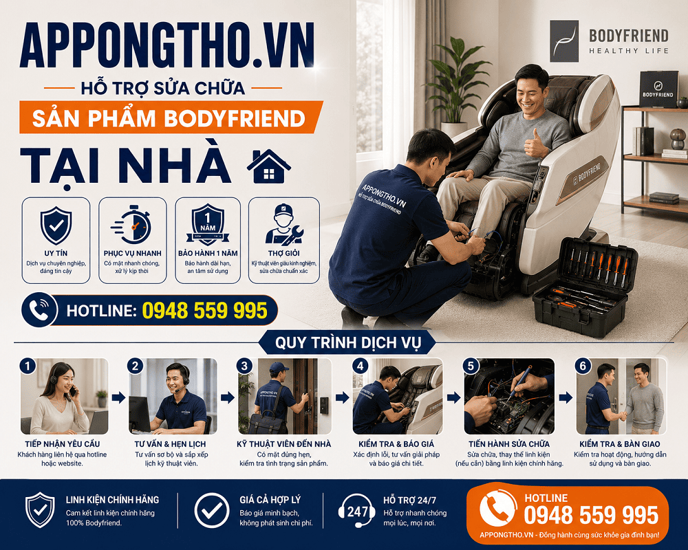 30 Địa Chỉ Sửa Chữa Bảo Hành Bodyfriend Uy Tín Tại Hà Nội