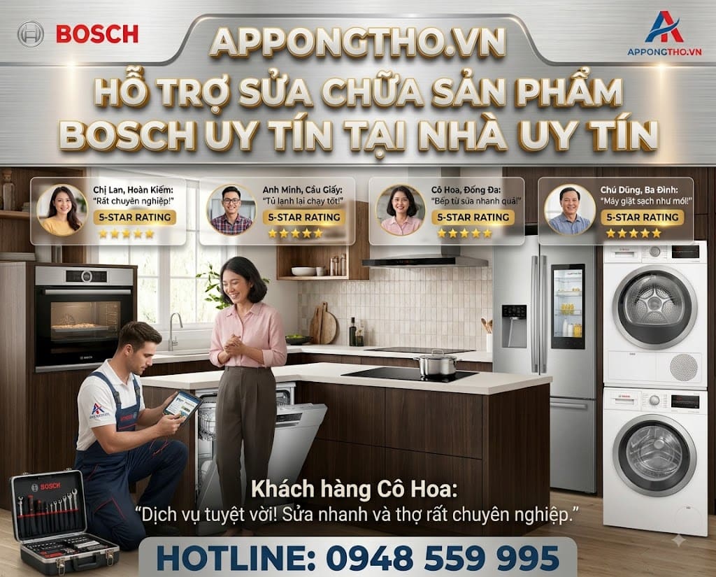 1. Sửa chữa sau bảo hành Bosch tại Ba Đình – Hà Nội