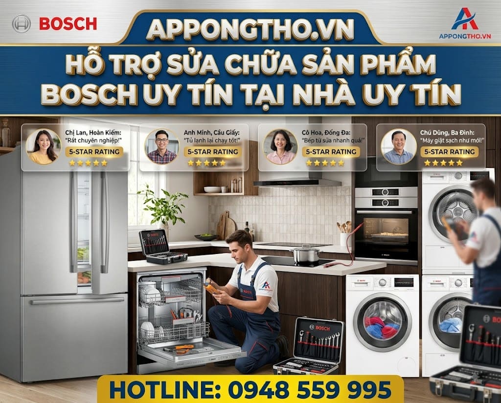 10. Sửa chữa sau bảo hành Bosch tại Bắc Từ Liêm – Hà Nội