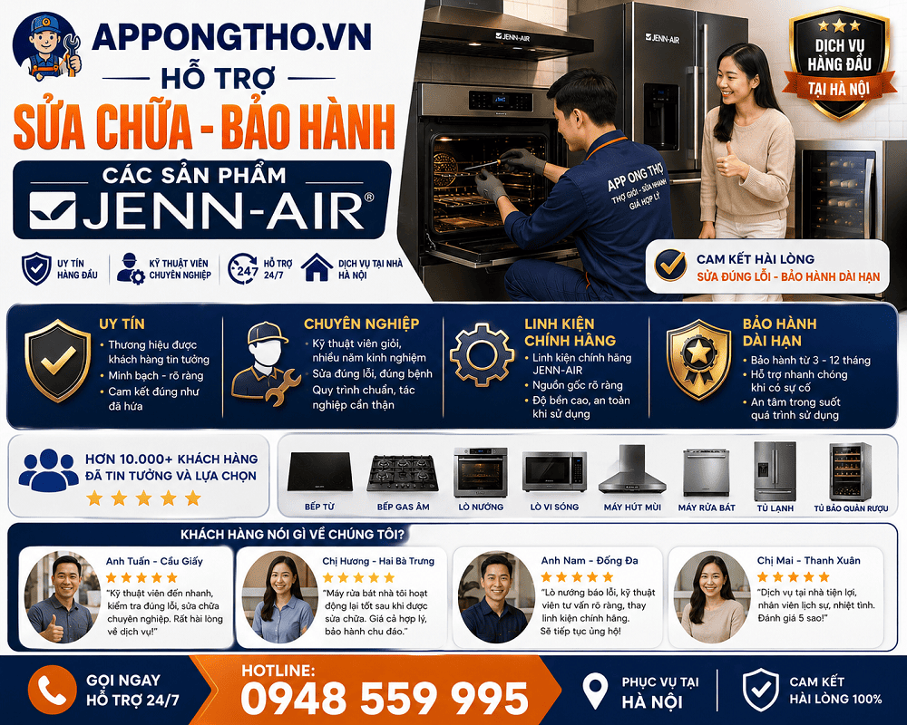 Sửa chữa bảo hành sản phẩm Jenn-Air là gì?