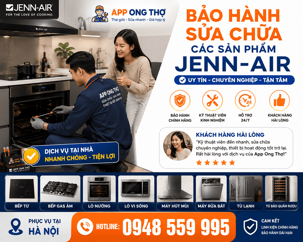 Tầm quan trọng của sửa chữa bảo hành Jenn-Air đúng kỹ thuật