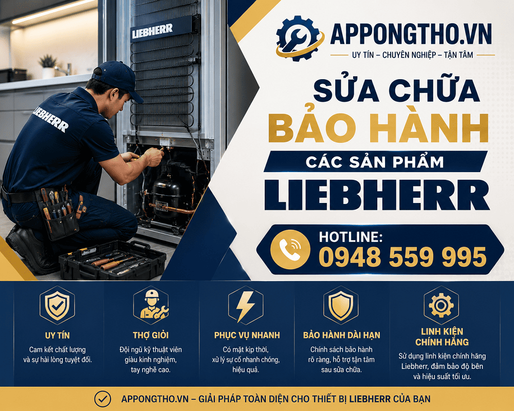 2. Sửa chữa sau bảo hành Liebherr tại nhà Cầu Giấy, Hà Nội