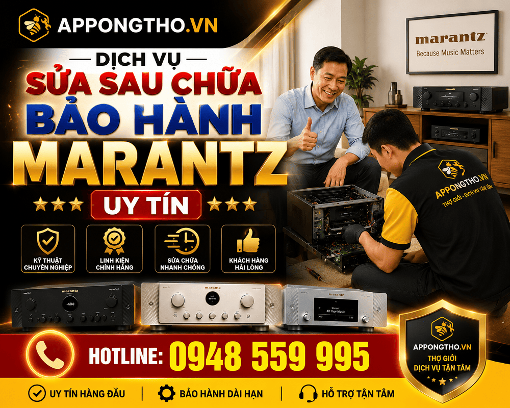 5. Sửa chữa ngoài bảo hành Marantz tại Tây Hồ - Hà Nội