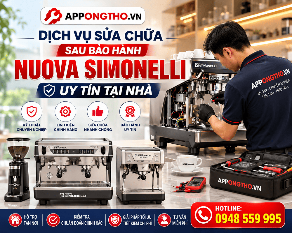 30 Địa chỉ sửa chữa sau bảo hành Nuova Simonelli tại Hà Nội, uy tín