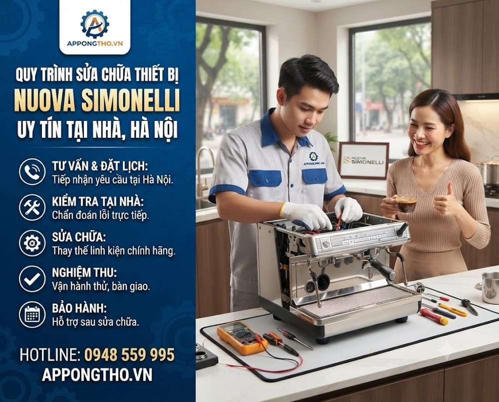 8. Sửa chữa sau bảo hành Nuova Simonelli tại Hoàn Kiếm - Hà Nội
