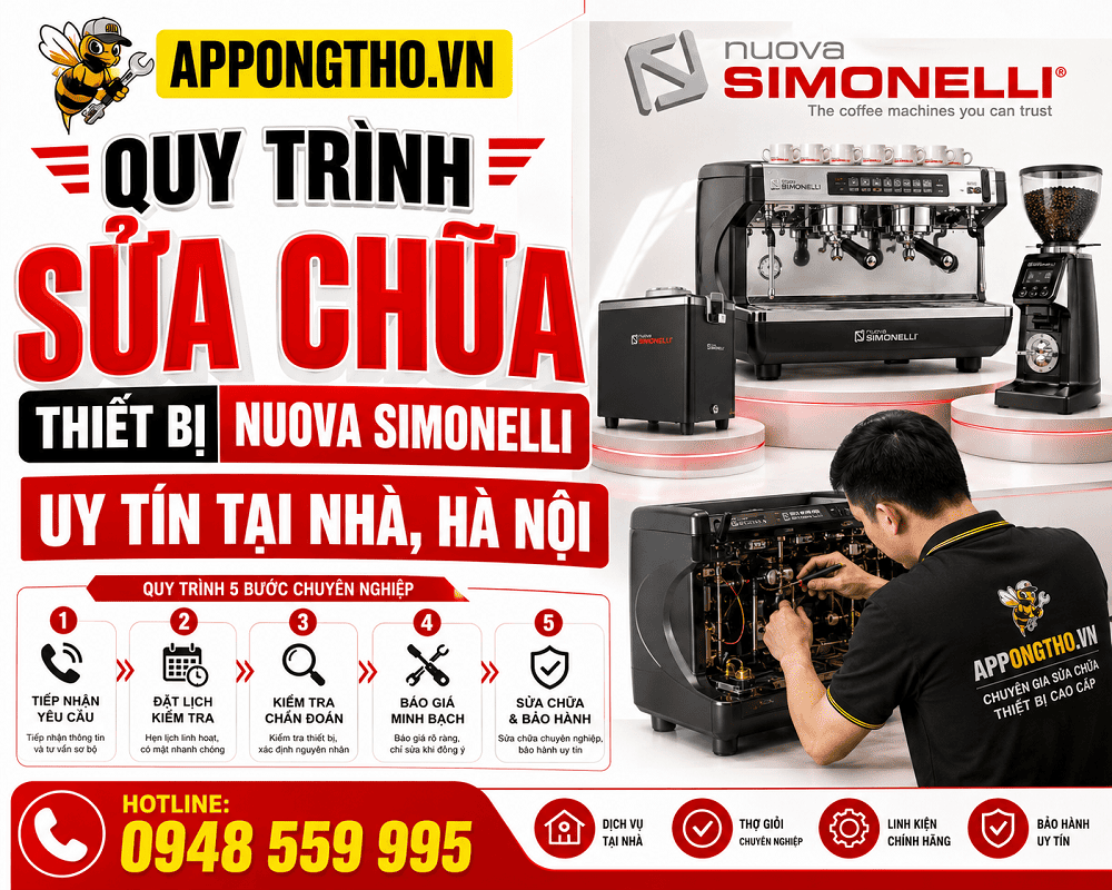 12. Sửa chữa sau bảo hành Nuova Simonelli tại Nam Từ Liêm - Hà Nội