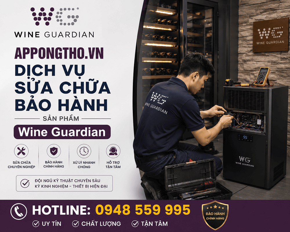 12. Sửa chữa sau bảo hành Wine Guardian tại Nam Từ Liêm - Hà Nội