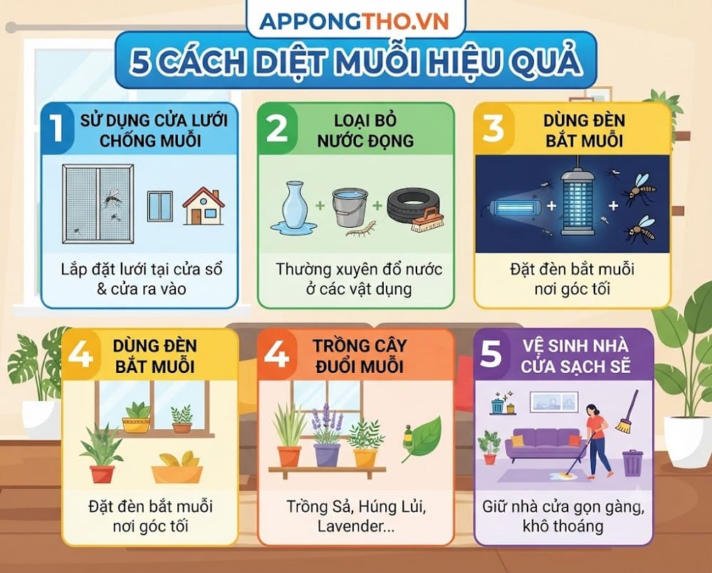3 Luôn vệ sinh nhà ở sạch sẽ.  