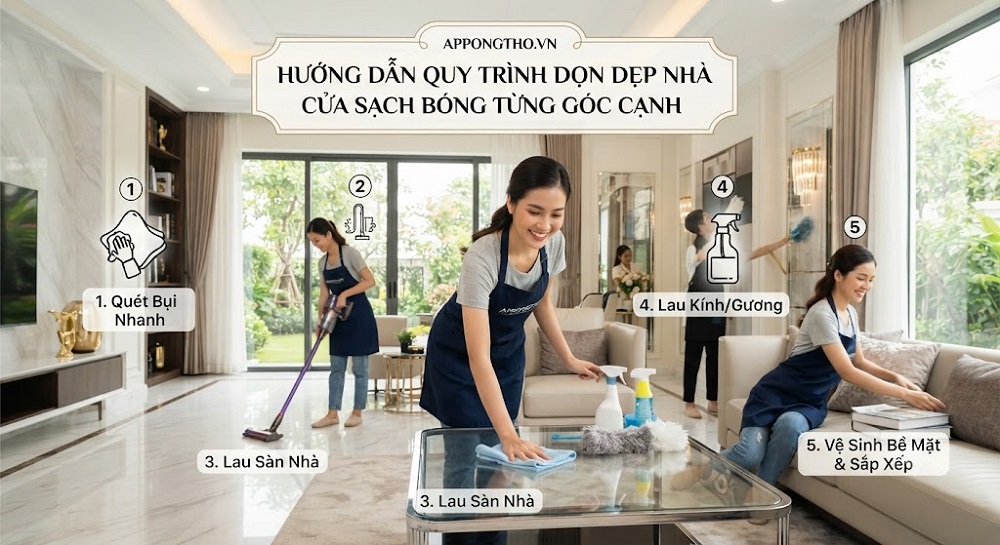 Bật Mí Quy Trình Dọn Dẹp Nhà Cửa Gọn Gàng Trong 30 Phút