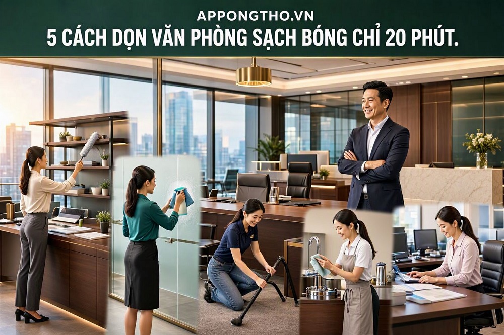 Mách Bạn Cách Dọn Văn phòng Sạch Bóng Đơn Giản