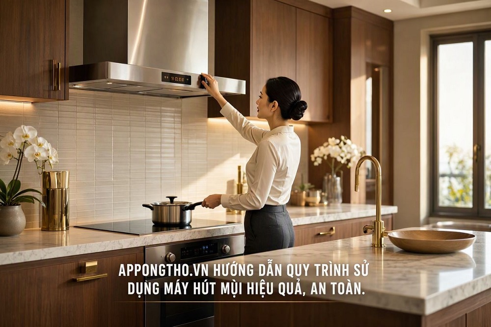 Cách dùng máy hút mùi hiệu quả đúng quy trình