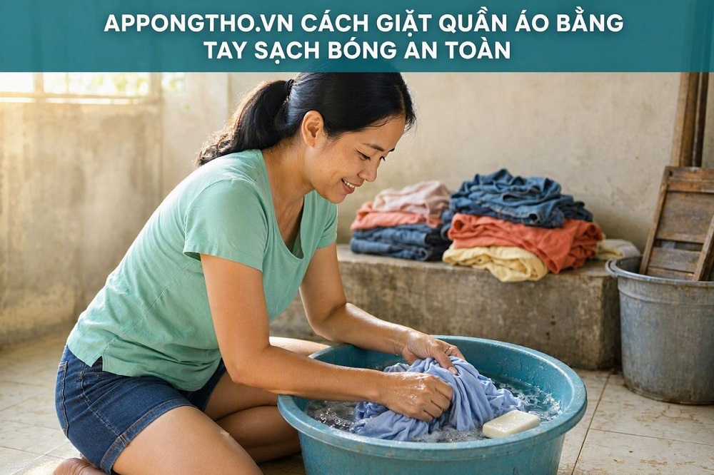 Mách Bạn Cách Giặt Tay Sạch Nhất Cho Quần Áo Thơm Phức