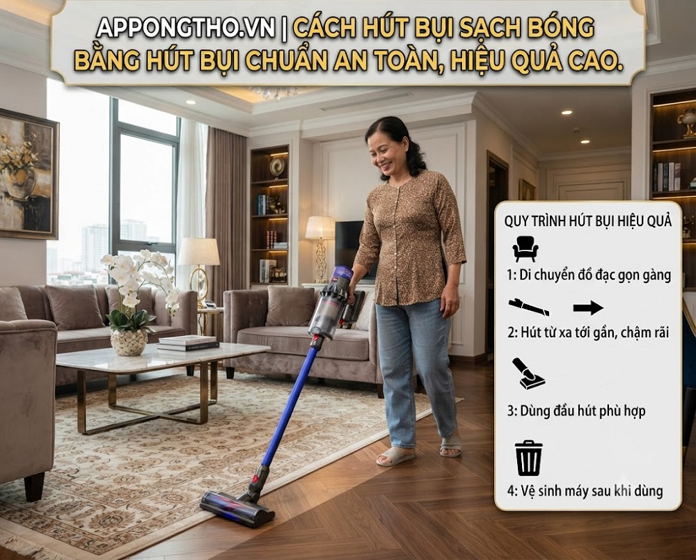Sử dụng máy hút bụi đúng công năng