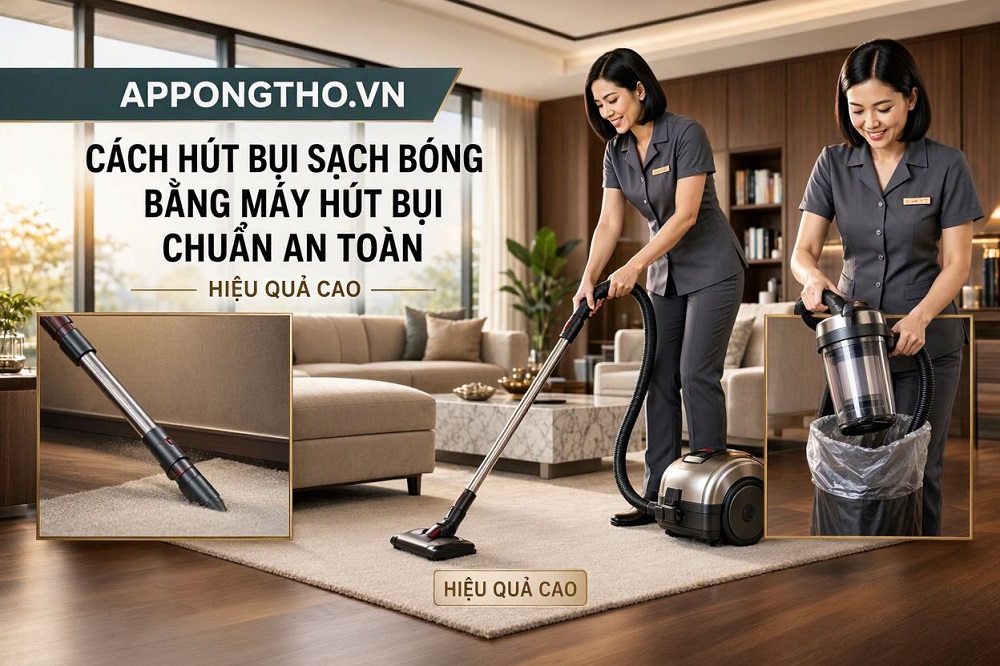 Sử dụng đầu hút linh hoạt để hút bụi hiệu quả hơn