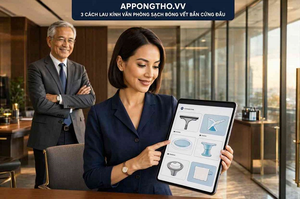 3 Cách Lau Kính Văn Phòng Sạch Bóng Vết Bẩn Khó Cứng Đầu
